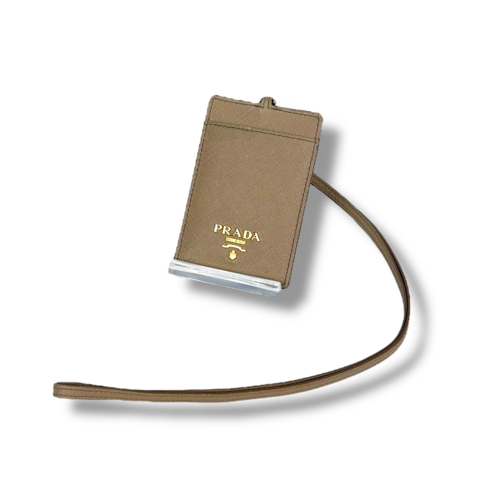 プラダ マネークリップ 三角ロゴ バイカラー サフィアーノレザー