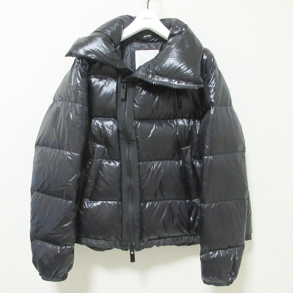 美品✨サカイ ハイネックダウンジャケット アシンメトリー 黒 3 美品 SACAI サカイ アシンメトリー ハイネックダウンジャケット 18
