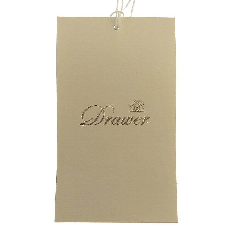 Drawer ドゥロワー レザーパッチ タック デニムスカート 36 Navy 新品】 Drawer / ドゥロワー | レザーパッチ タック デニム