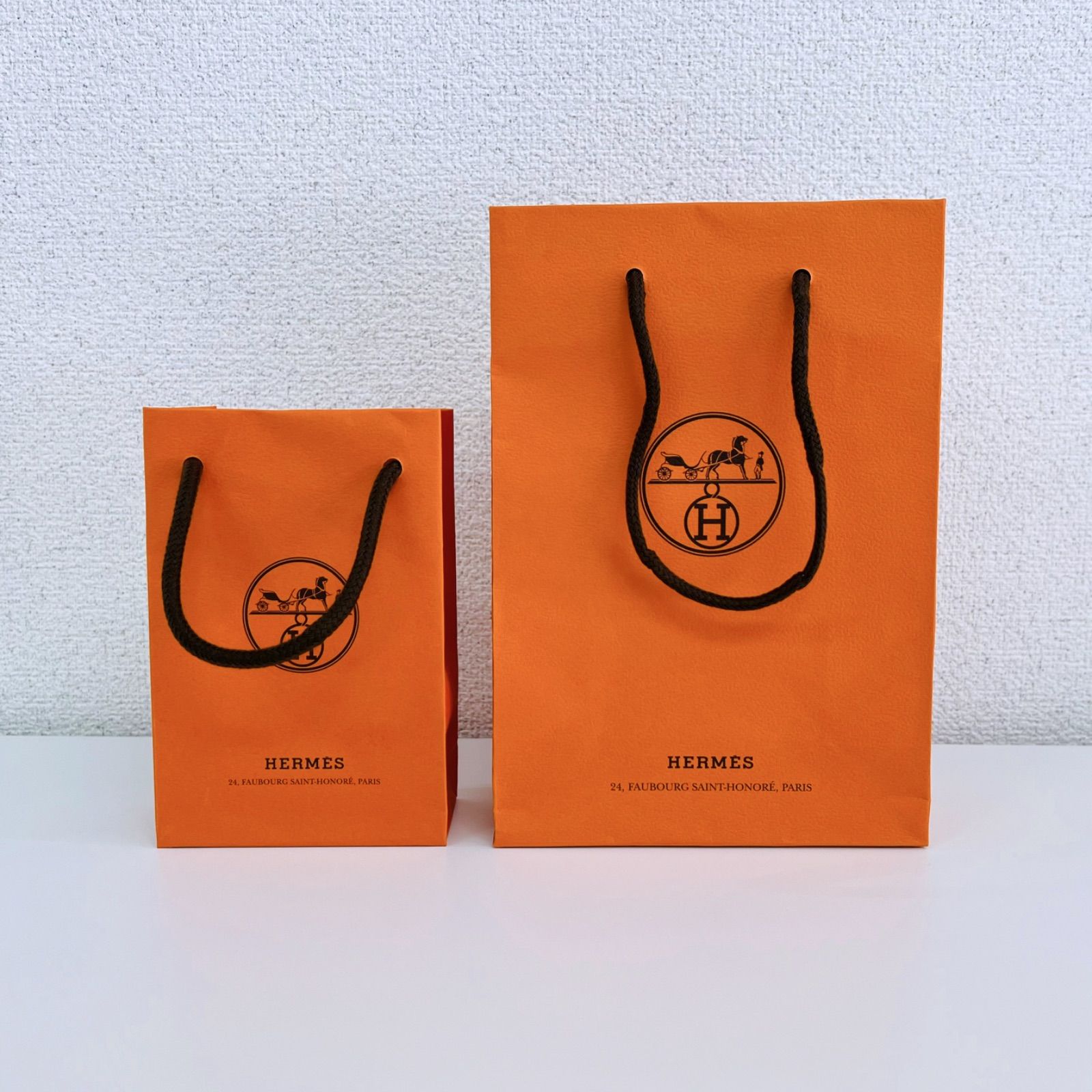 新品❤︎エルメス HERMES 純正 正規オレンジショッパー 正規店ペーパー 