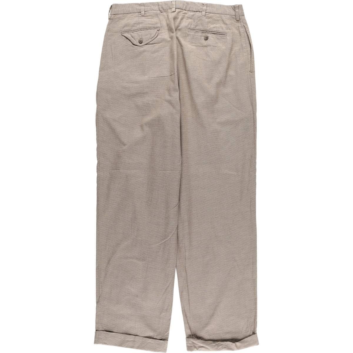 古着 ラルフローレン Ralph Lauren POLO by Ralph Lauren 総柄 ツータック コットン スラックスパンツ メンズw36相当 eaa582706