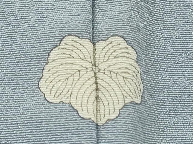 平和屋着物○上質な色無地 花菱地紋 深緑色 正絹 逸品 AABA0239zg