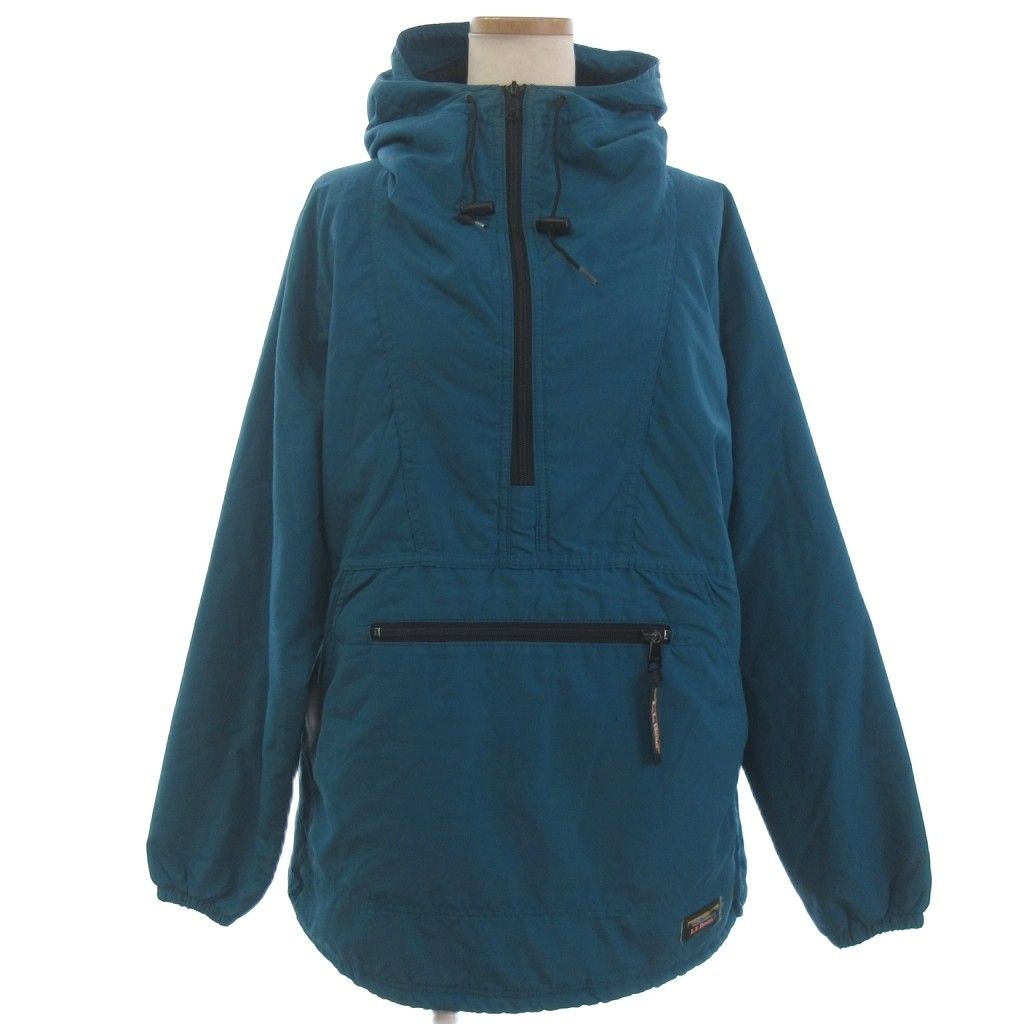 エルエルビーン L.L.BEAN アノラック パーカー プルオーバー ジャケット ハーフジップ 青緑 S ECT