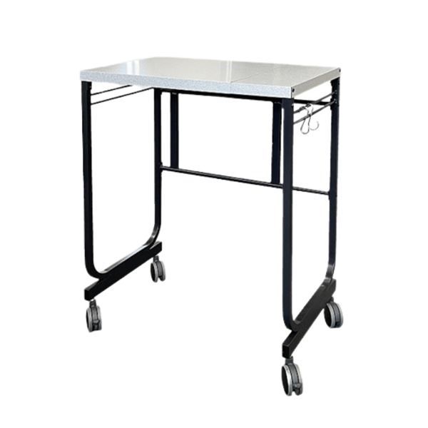 【ガルバリウム鋼板使用】伸縮式 キッチン ワゴン カウンター サイドテーブル カーボンブラック