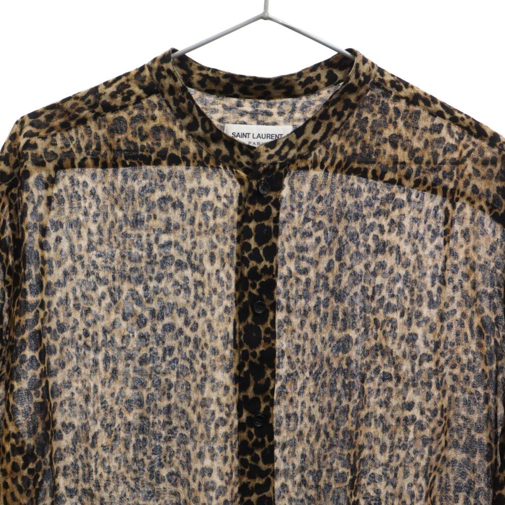 SAINT LAURENT PARIS (サンローランパリ) 19SS レオパード総柄 シルク  