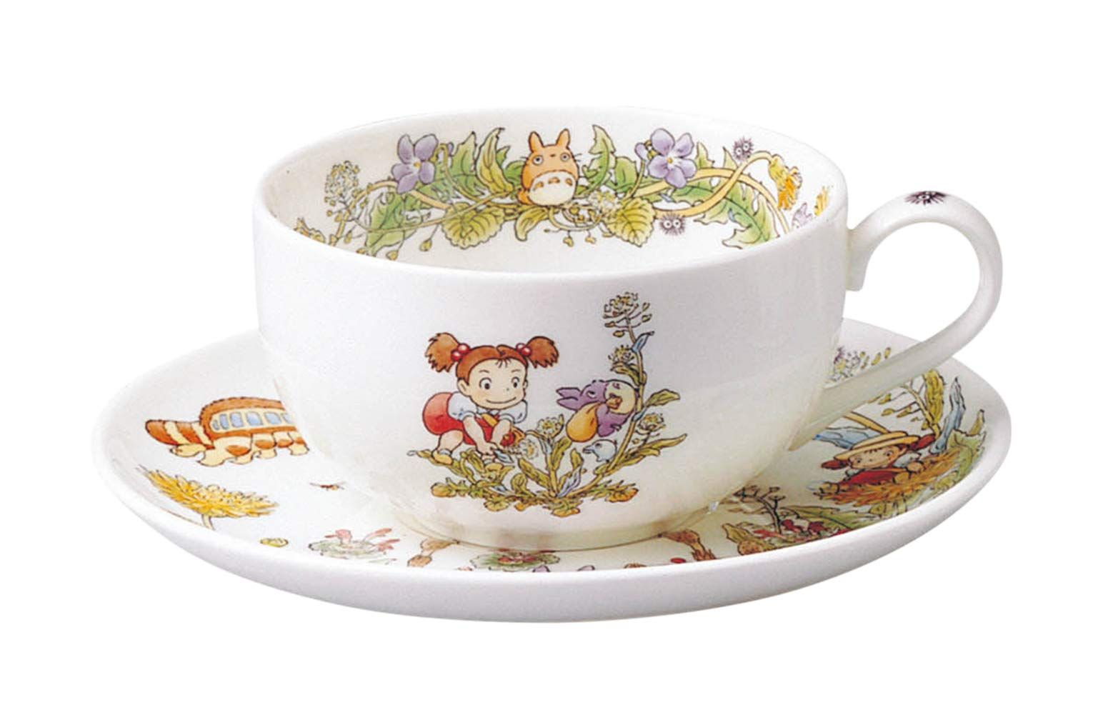 Noritake ノリタケ ミルクティー カップ - ソーサー 325cc となりのトトロ たんぽぽ編 電子レンジ対応 1客 ボーンチャイナ T97285A|4660-2 01 ミルクティーカップ-ソーサー 02 たんぽぽ編
