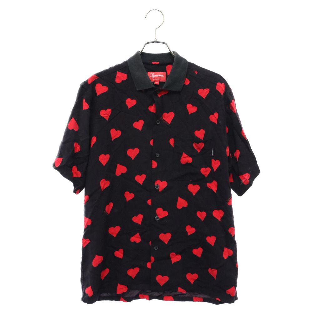 SUPREME (シュプリーム) 17SS Hearts Rayon Shirt White 総柄 ハート 