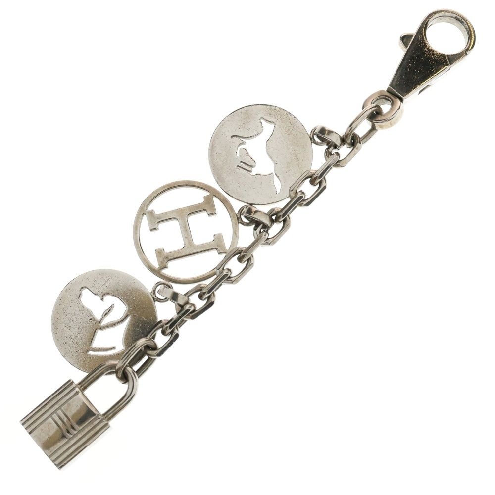 HERMES エルメス アミュレット4 ブルロック バッグチャーム キーホルダー シルバー
