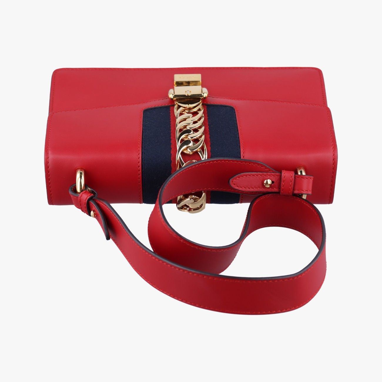 グッチGucciシルヴィレッド×ネイビーレザー421882B023103386