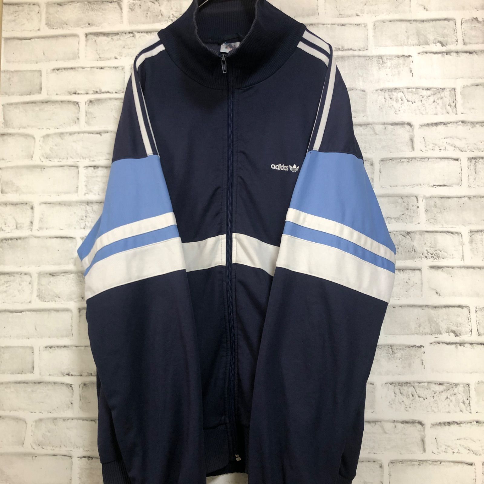 アディダス トラックジャケット ドイツ製80s Old adidas 80s 西ドイツ製 adidasアディダス ハイネック 無地