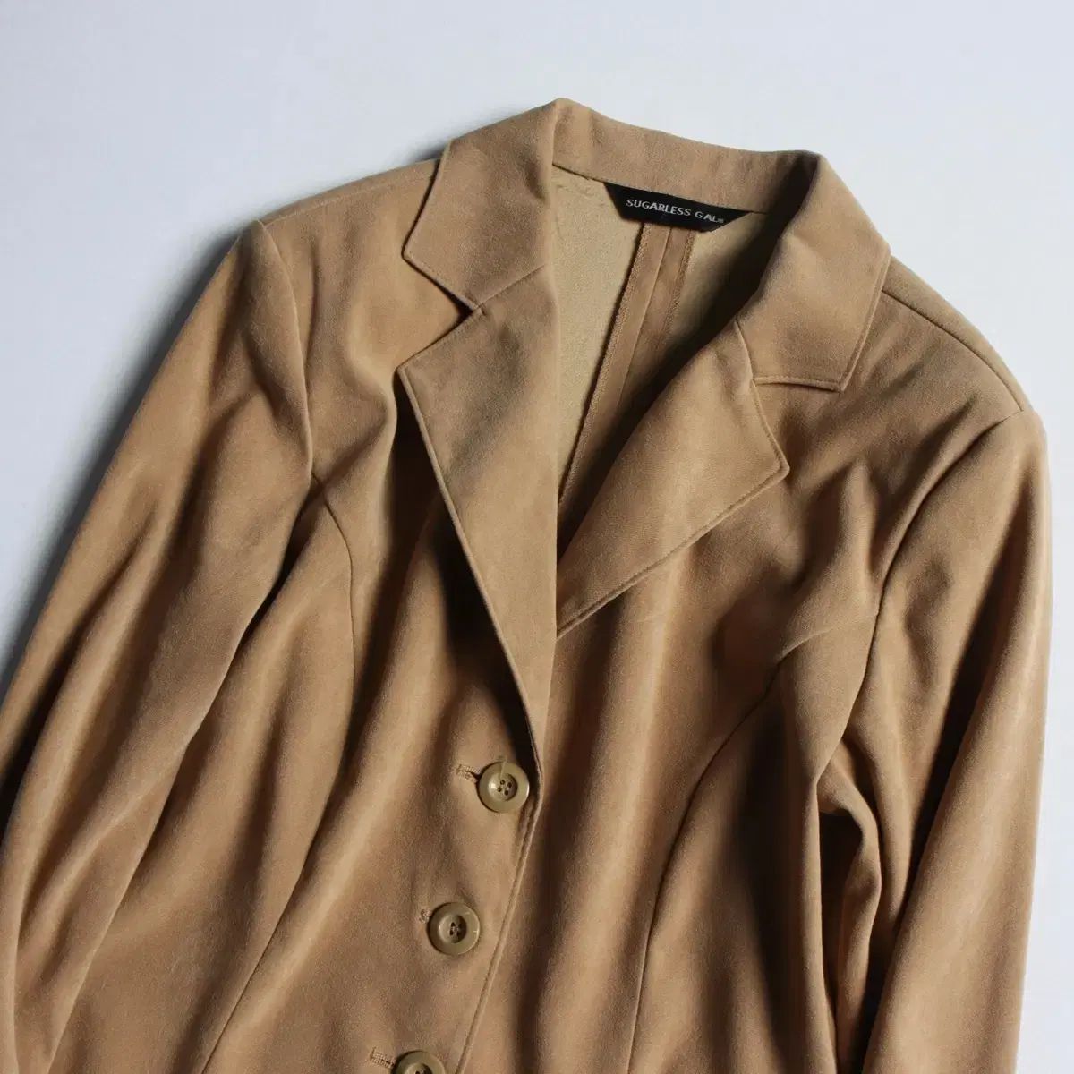 スリム ライン スエード ジャケット スラックス スカート スリーピース