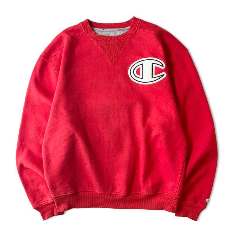00s Champion サガラ ワッペン ロゴ刺繍 前V スウェット M / 00年代 