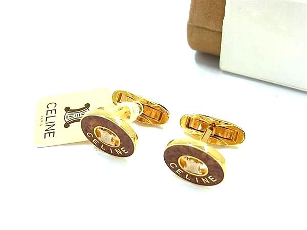 □新品同様□ CELINE セリーヌ ヴィンテージ マカダム カフリンクス