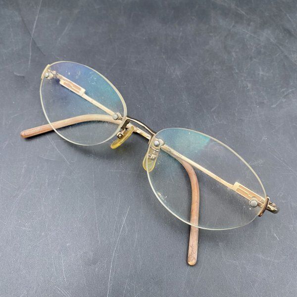 FENDI Vintage Sunglasses Rare Oval Gold Tortoise Brown Frame