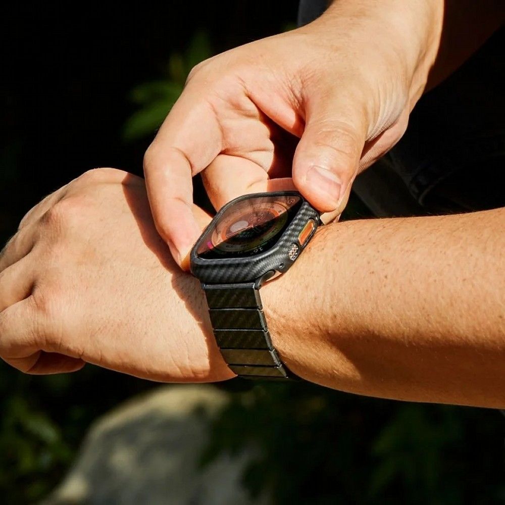 PITAKA Apple Watch 10用ケース 42mm ブラック/グレー - メルカリ