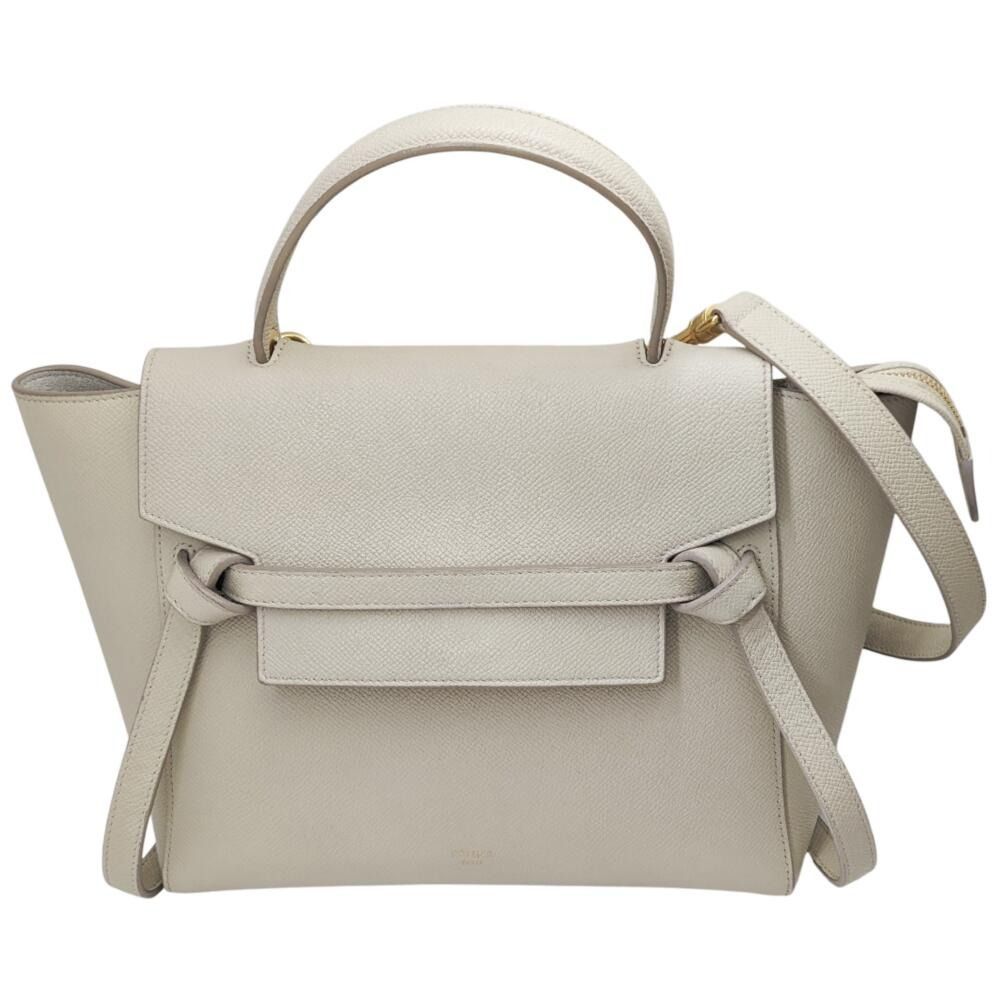 CELINE セリーヌ ベルトバッグ マイクロ レザー アイボリー
