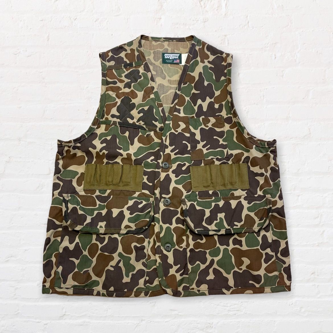 USA製 80s SAFTBAK ダックハンターカモ ハンティング ベスト - メルカリ