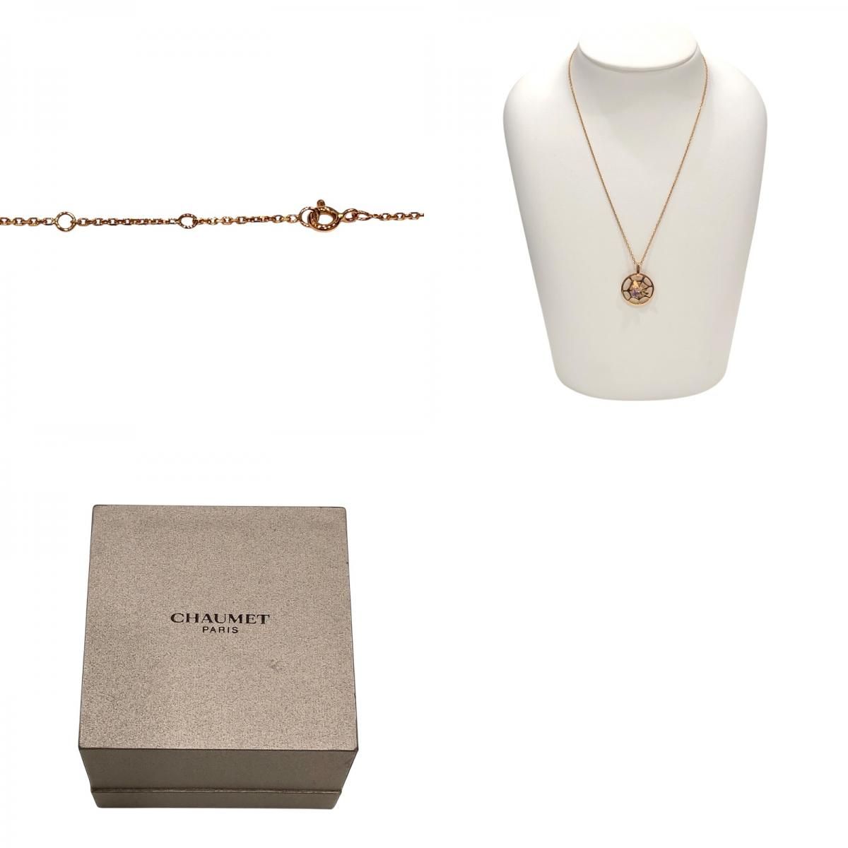 ショーメ CHAUMET アトラップモワスパイダーウェブビーネックレス K18  