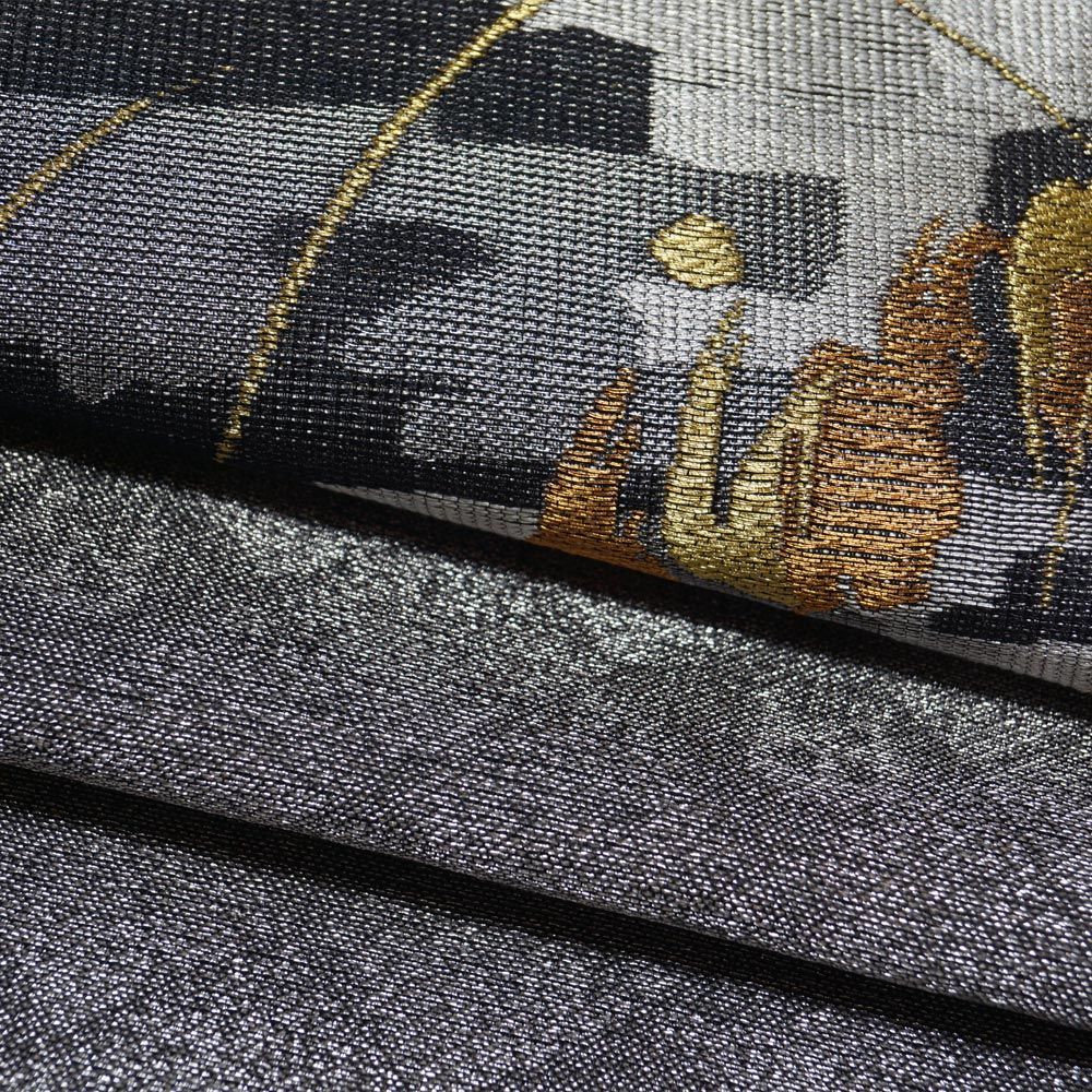 ラスト　誉田屋　名古屋帯　新品 名古屋帯 未使用品 誉田屋源兵衛 抽象模様 証紙付き 【 中古 こんだや