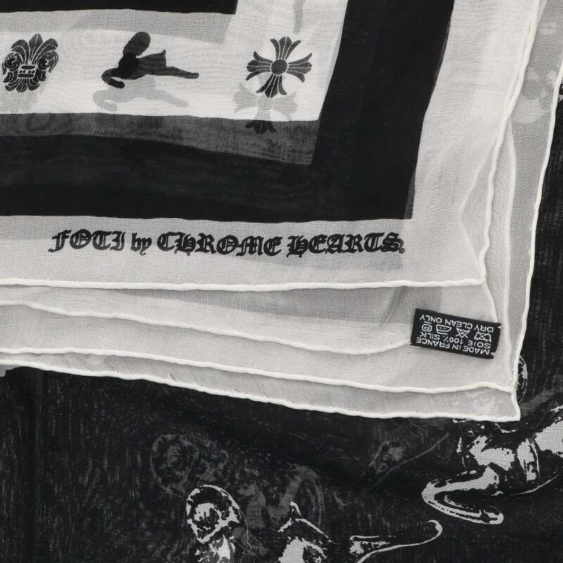 クロムハーツ CH SCARF/スカーフ FOTI総柄シルクスカーフ メンズ