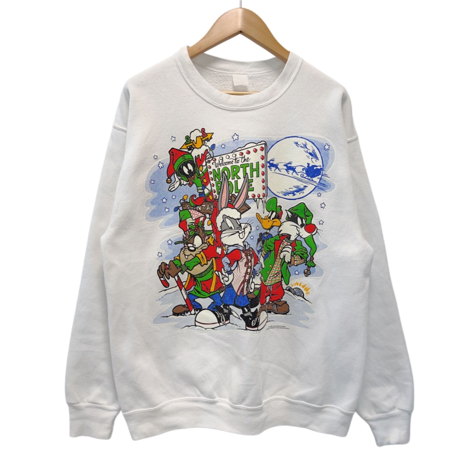 80's ワーナーブラザーズ スウェット 白 トレーナー