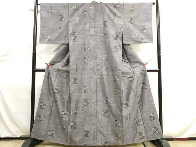 平和屋着物□本場村山大島紬 幾何学花文 正絹 逸品 DAAV2187xg 平和屋