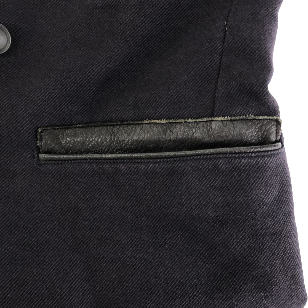 Needles ニードルス レザーリブ ダブルジャケット アウター JKT メンズ