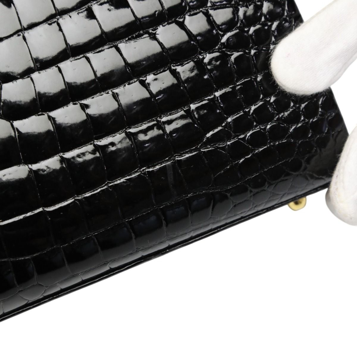 クロコダイル ゴールド金具 ハンドバッグ JRA ハンドバッグ CROCODILE