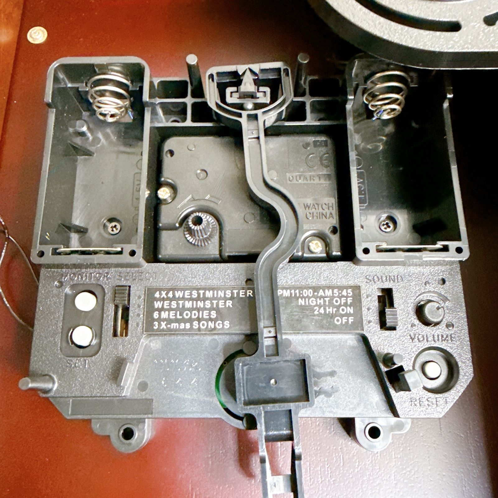 美品】RHYTHM リズム クオーツ柱時計 飾り振子付 4MJA03RH06