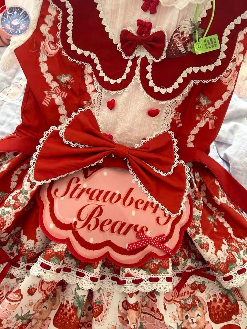 ロリータファッション いちご柄ワンピース お出かけや女子会にぴったり USTAUSTRALIA_COM_AU