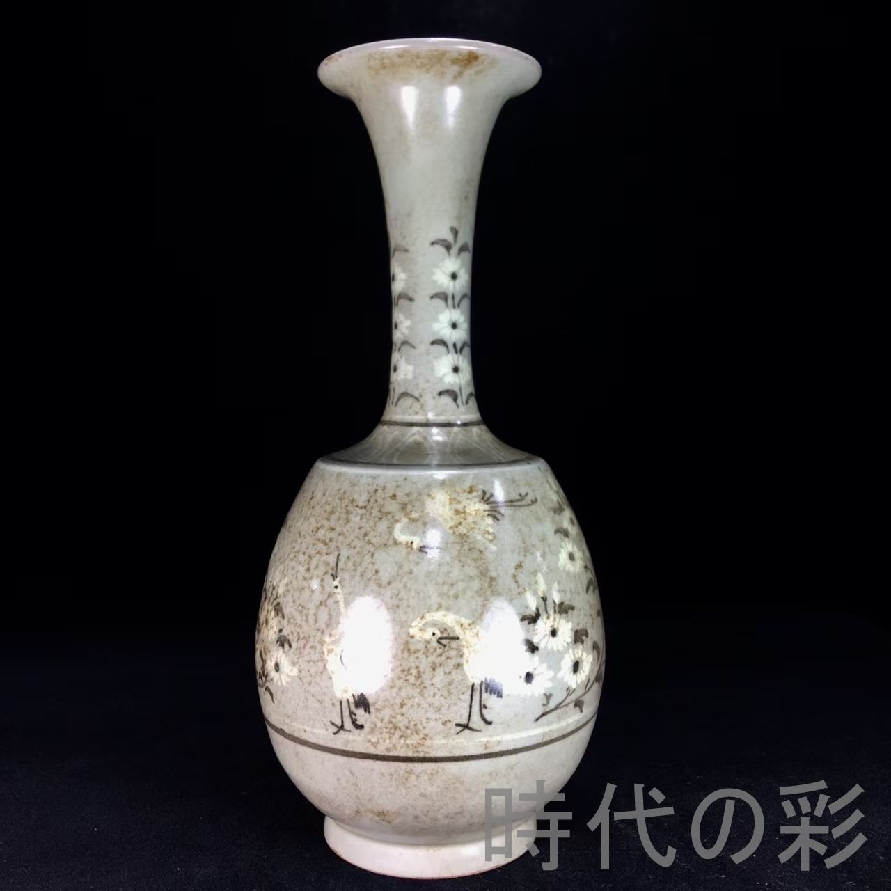 花瓶 青磁 花入 古玩 骨董 竹河中国古美術 汝窯 花器 宋代 宋時代 陽刻
