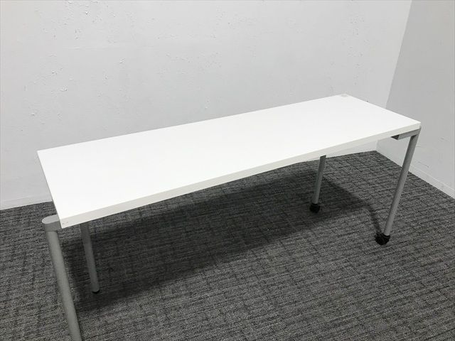 ミーティングテーブル 完成品 エルテーブル キャスター付 オカムラ ホワイト MARWIL-DEMENAGEMENTS_CH