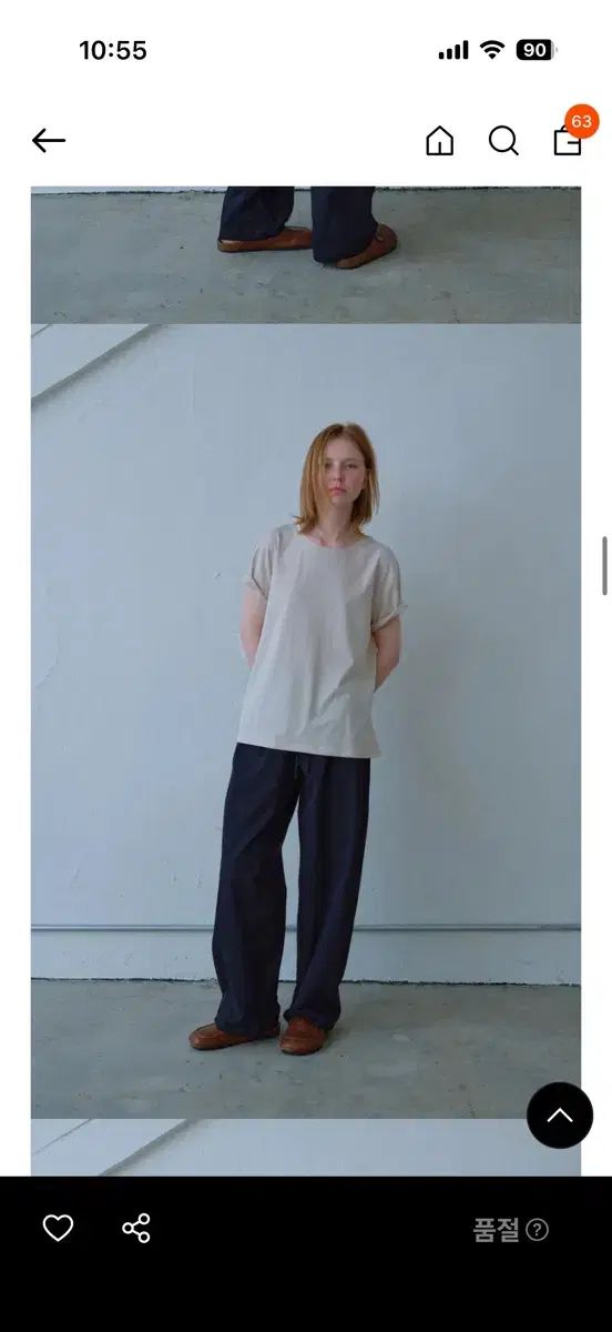 ポーザー シアサッカー バンディング パンツ ネイビー