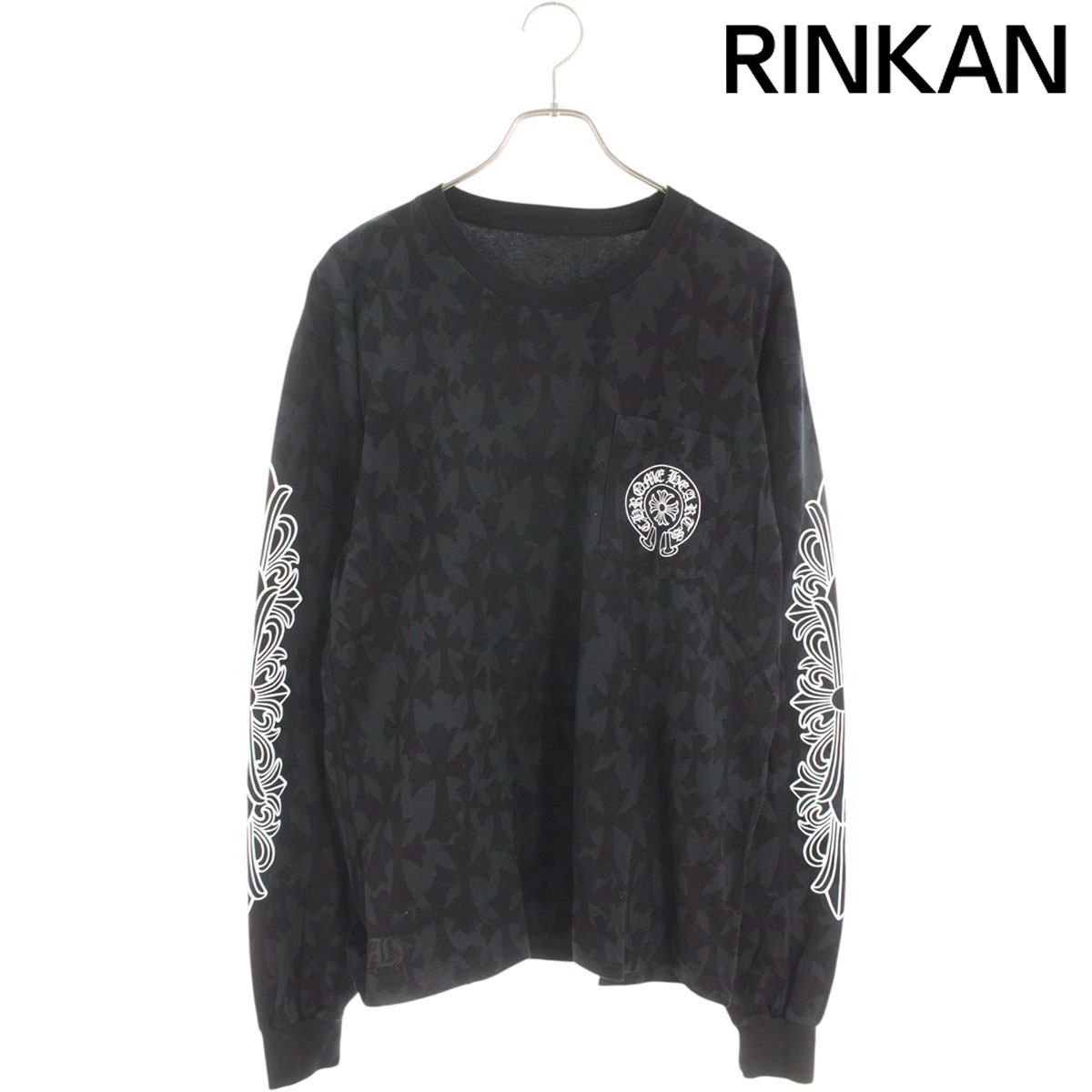 クロムハーツ  CH L/S /1 セメタリークロス総柄袖フローラルプリント長袖カットソー メンズ L