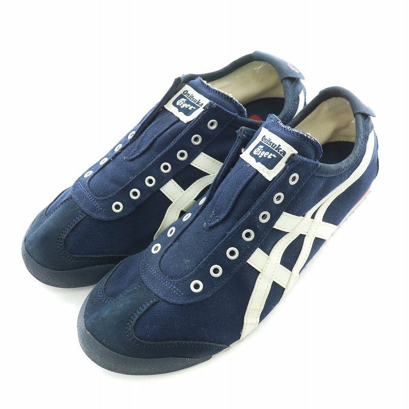 Onitsuka Tiger オニツカタイガー スニーカー MEXICO 66 メキシコ 66 SLIP-ON スリッポン 1183A360-401  D3K0N.5099 ネイビー オフホワイト メンズ レディース