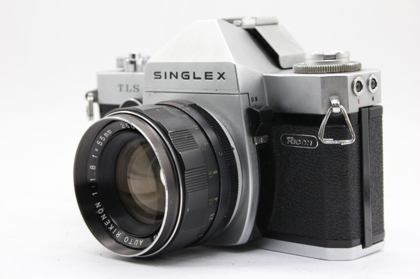 【訳あり品】 リコー Ricoh Singlex TLS Auto Rikenon 55mm F1.8 M42マウント ボディレンズセット v2083