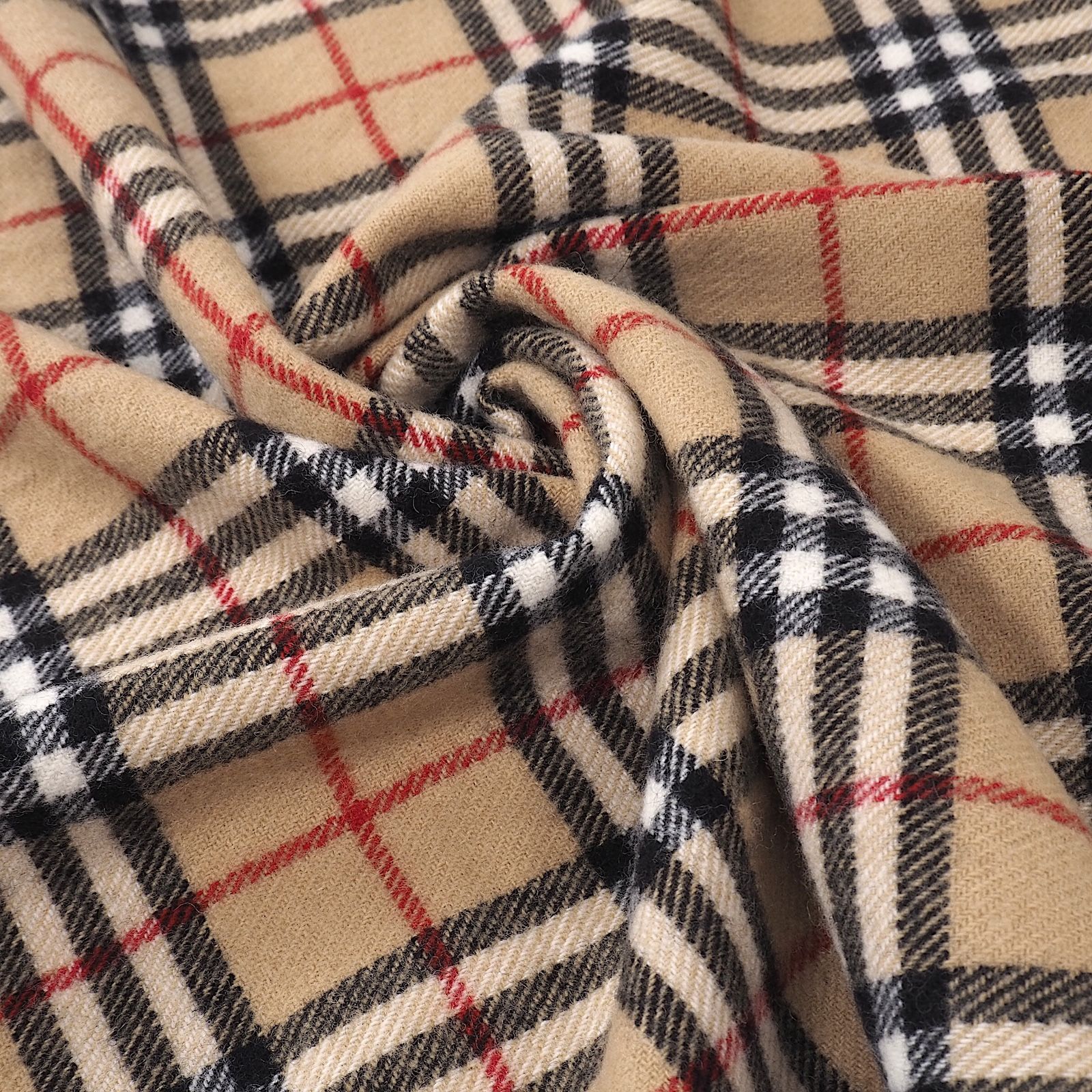 バーバリー　大判ストール　wool ◎バーバリー Burberry ウール 大判ストール ベージュ