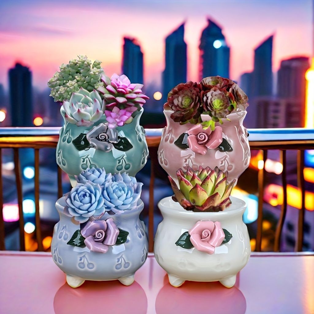 fuku  ページ 鉢植え 植木鉢 プランター プラントポット フラワーポット 4個セット