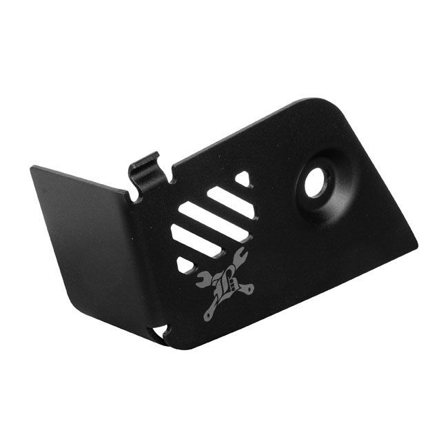 BURLY Slash cut rear brake reservoir cover. Black | 941817
