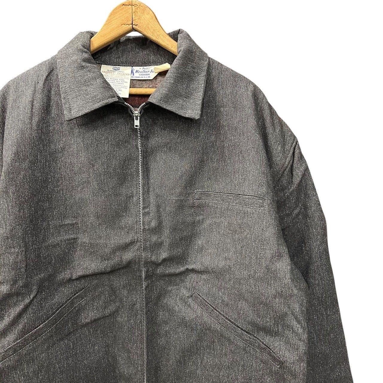 デッドストック!! 50s ビンテージ ブラックシャンブレー ブランケット