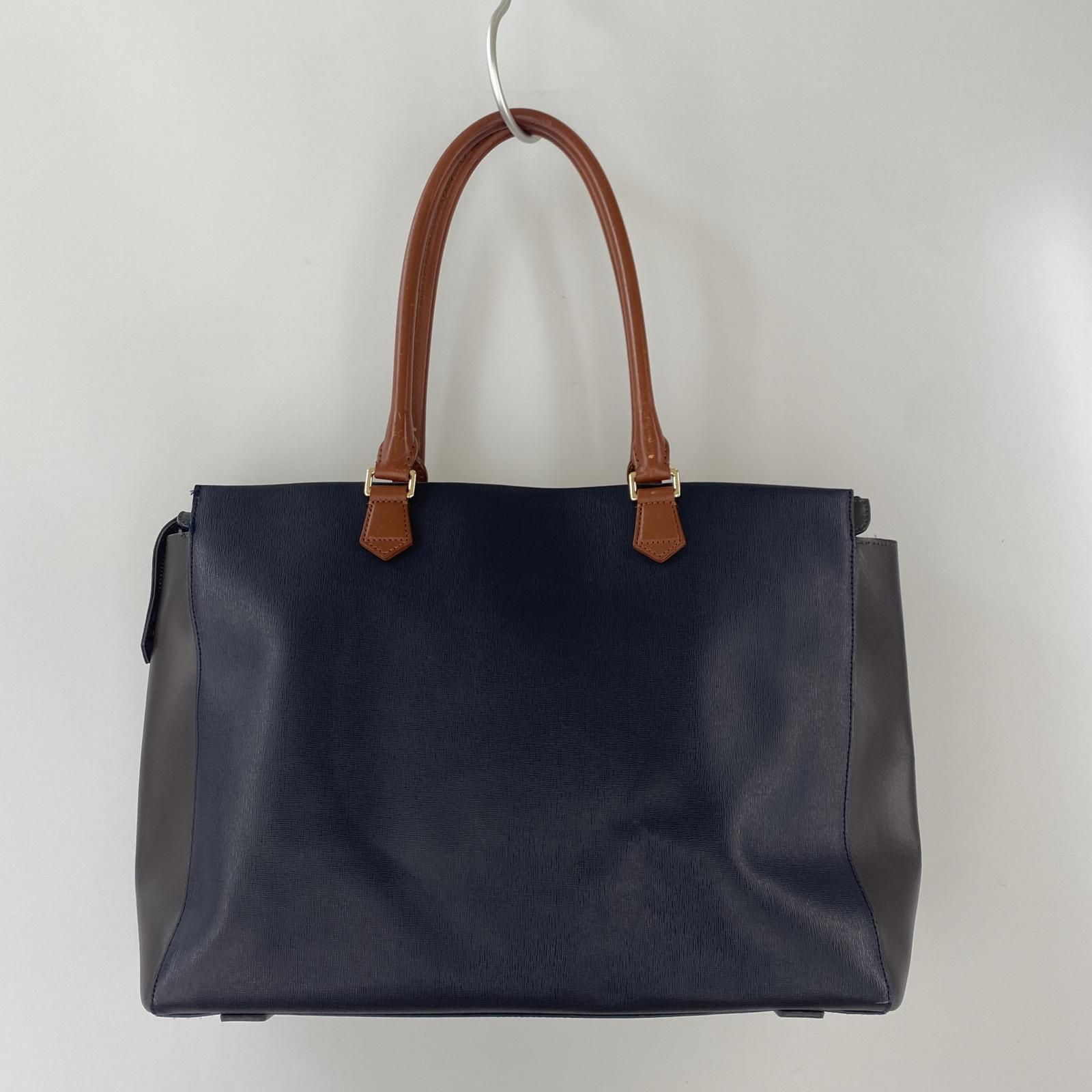 Paul Smith ポール・スミストートバッグ/ネイビー×チャコールグレー 
