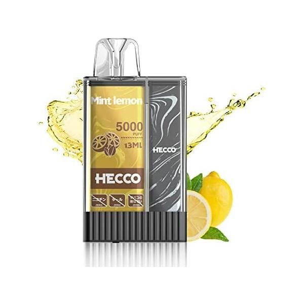 HECCO 電子タバコ レモンミント フレーバー 使い捨てタイプ 大容量 持ち運び ノンニコチン・タール・色素０  本体 1本入り