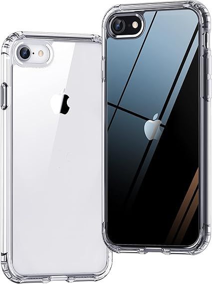 ONES iPhone SE3 SE2 SE 8 7 HD超透明 ハード ケース 米軍MIL規格 エアバッグ 超耐衝撃 レンズ保護 画面保護 「 強化PC保護板  衝撃吸収シリコンバンパー 」 Qiワイヤレス充電 傷防止 滑り止め 超軽量