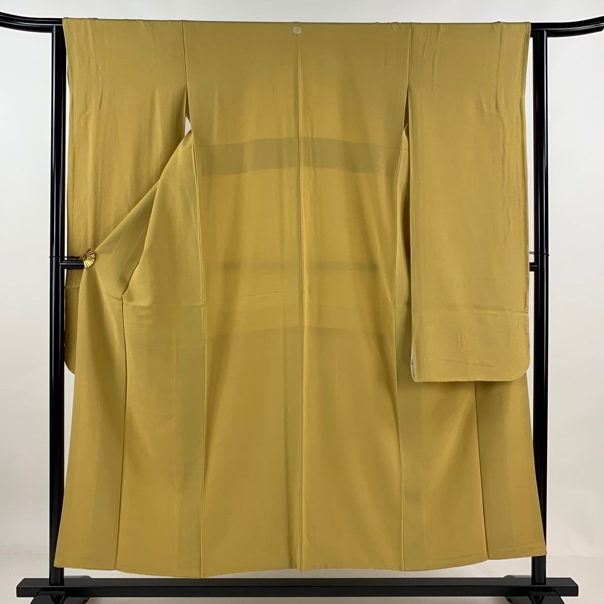 振袖 身丈151.5cm 裄丈63cm S 袷 からし色 正絹 美品 名品 一つ紋 【中古】