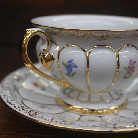 マイセン X-フォーム カップアンドソーサー デザート プレート 1級品