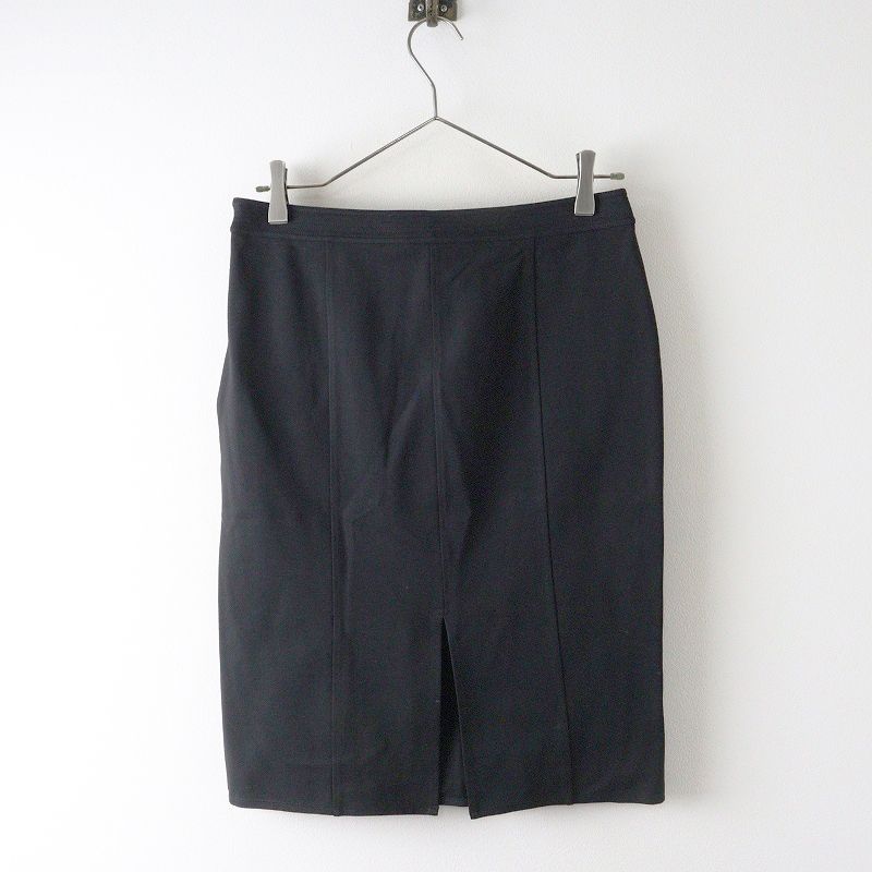 JPタグ グッチ GUCCI 164742 レーヨンストレッチスカート M ブラック ベルト スリット アーカイブ 2400014622546