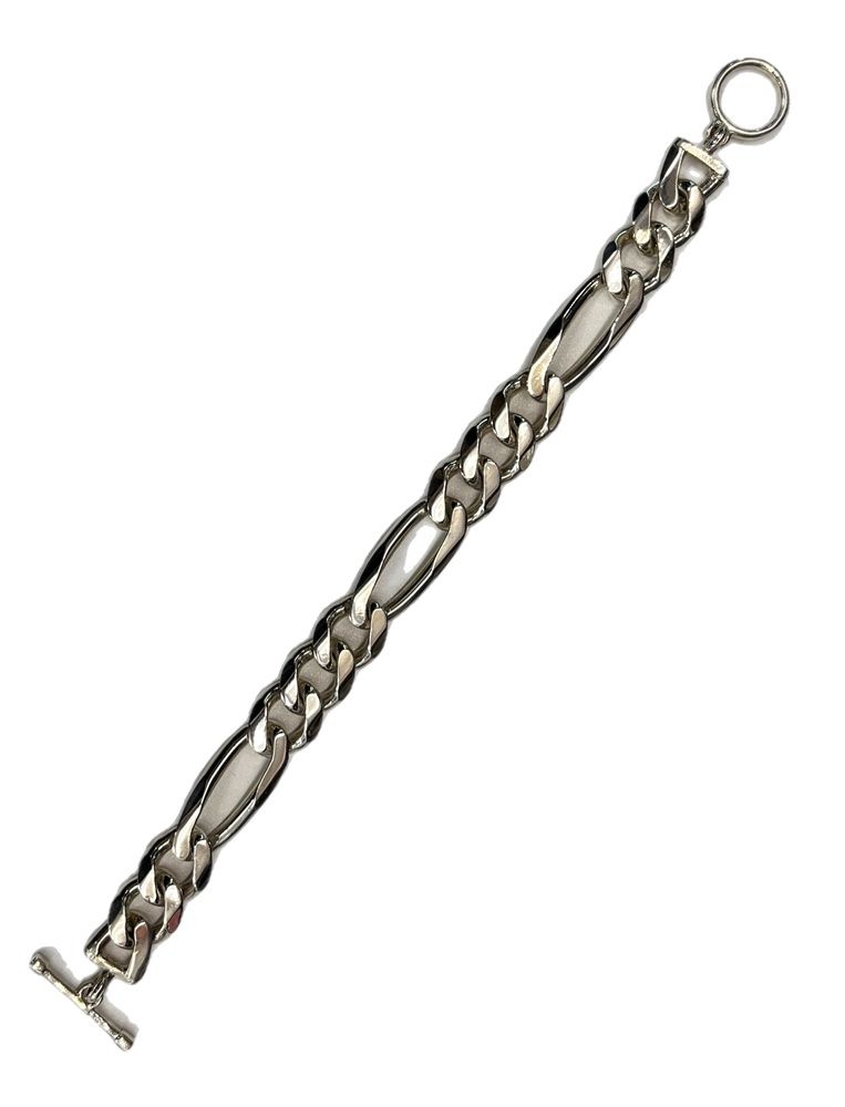 シルバー Silver 925刻印 Tバーチェーンブレスレット メンズ