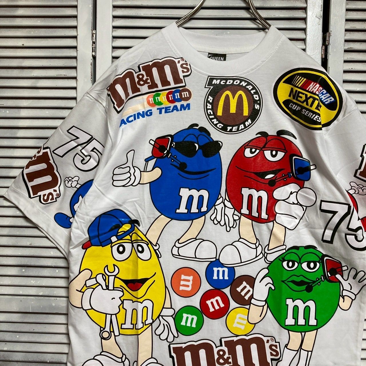 エムアンドエムズ m&m's レーシング レース キャラ T 白 赤 緑