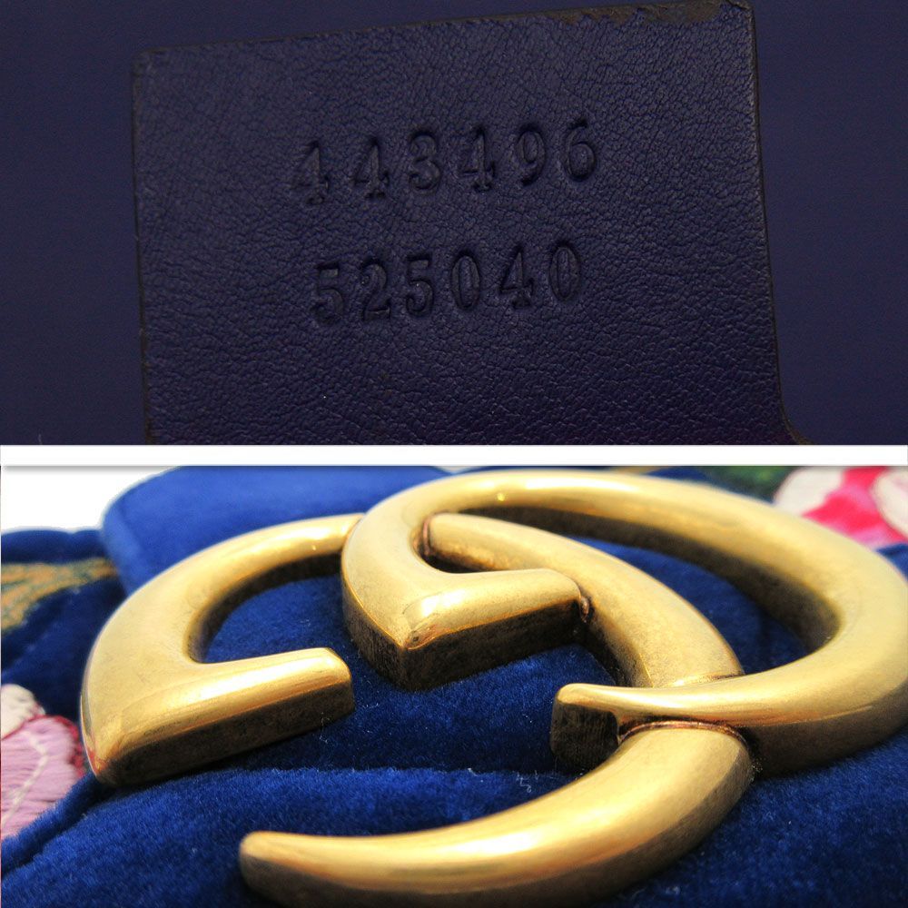 中古良品】グッチ ショルダーバッグ GGマーモント MODERN ベルベット  