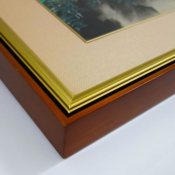 【真作保証】 巨匠 横山大観 「山色新」 木版画 8号 限定250部 額装 Yahoo!オークション - 真作 横山大観 木版画「無我」画寸 42